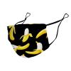 Meaudiwes Fashion Breathable Face Scarf With Adjustable Ear Protection Loops, Yellow Banana Fruit Funny Black Pattern Washable Adjustable Balaclava For Women Men view 4