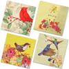 40 pack 4 Styles 6.5 In Cute Bird Decoupage Paper NapkinsBeautiful Cocktail Napkins for Mother's Day, Fall, All Seasons - Decorative Chickadee Design view 1