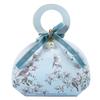20 PCS Small Gift Boxes, Flower & Bird Party Favor Boxes Goodie Bags with Handle, Velvet Bow, Pearl Pendant for Wedding Anniverary Valentine's Day Birthday Party Presents 4"x5.1"x1.4"(Mist Blue) view 1