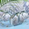 20 PCS Small Gift Boxes, Flower & Bird Party Favor Boxes Goodie Bags with Handle, Velvet Bow, Pearl Pendant for Wedding Anniverary Valentine's Day Birthday Party Presents 4"x5.1"x1.4"(Mist Blue) view 4