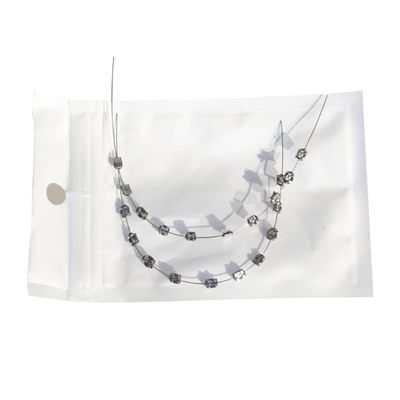 1 Pack Temporary Tooth Decoration with Metal Wires,Metal Bracket and Orthodontic Ligature Ties,Practice Props for Dental Students (Black)