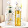 100 Pcs Flower Goodie Bags with Twist Ties, 4.9x11.8 Inches Flower Plastic Candy Clear Bag, Seamless Floral Design for Wedding Birthday Party Favors, Baby Shower, Garden Party & Candy Packaging view 4