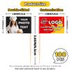 100Pcs Custom Toothpick Flags with Logo/Photo Food Labels for Party Buffet Personalized Cupcake Toppers Flag Toothpicks for Appetizers, Cupcake, Food, Fruit, Party Decoration (Rectangle) view 3