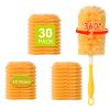 30 Count Larger Size Duster Refills for Swiffer Dusters with 1 Handle - 360 Multisurface Larger Size Feather Duster, Disposable Duster Refills Kit for Cleaning Furniture, Blinds and Ceiling Fans view 1