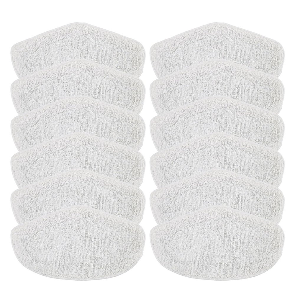 VEODONT Washable Mop Rags Compatible with Polti Kit Vaporetto PAEU0332 Steam Vacuum Cleaner Microfibre Mops Cloth Replacement Parts Accessories(12pcs)