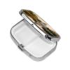 White House Lake View Pill Box Round Pill Case for Pocket Purse 2 Compartment Medicine Pill Organizer Cute Portable Travel Pillbox Vitamin Cod Liver Oil Storage Box Unique Gift Organizer view 2