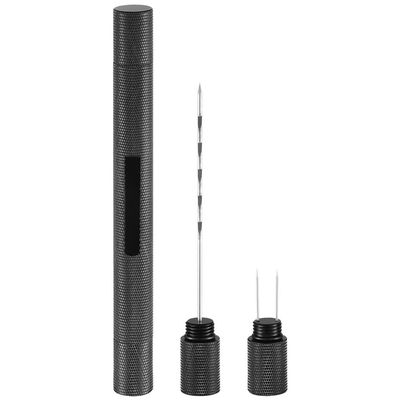 wkao Black Cigar Draw Enhancer Tool, Needle Punch for Smooth Cigar Draw