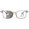 ALKAHE Rectangle Progressive Multifocal Reading Glasses with Photochromic Grey Lens Women Mens Sun Varifocal Eyeglasses Grey Frame Glasses 3.5 view 1
