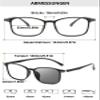 ALKAHE Rectangle Progressive Multifocal Reading Glasses with Photochromic Grey Lens Women Mens Sun Varifocal Eyeglasses Grey Frame Glasses 3.5 view 2