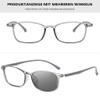 ALKAHE Rectangle Progressive Multifocal Reading Glasses with Photochromic Grey Lens Women Mens Sun Varifocal Eyeglasses Grey Frame Glasses 3.5 view 3