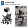 HDXWIFD Universal Electric Wheelchair Sunshade Canopy Awning, Adjustable Folding Rain Sun Shade Wheelchair Canopy, Water Resistant Black with UV Protection Clear view 3