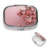 Pink Rose Balloon Heart Pill Box Round Pill Case for Pocket Purse 2 Compartment Medicine Pill Organizer Cute Portable Travel Pillbox Vitamin Cod Liver Oil Storage Box Unique Gift Organizer view 1