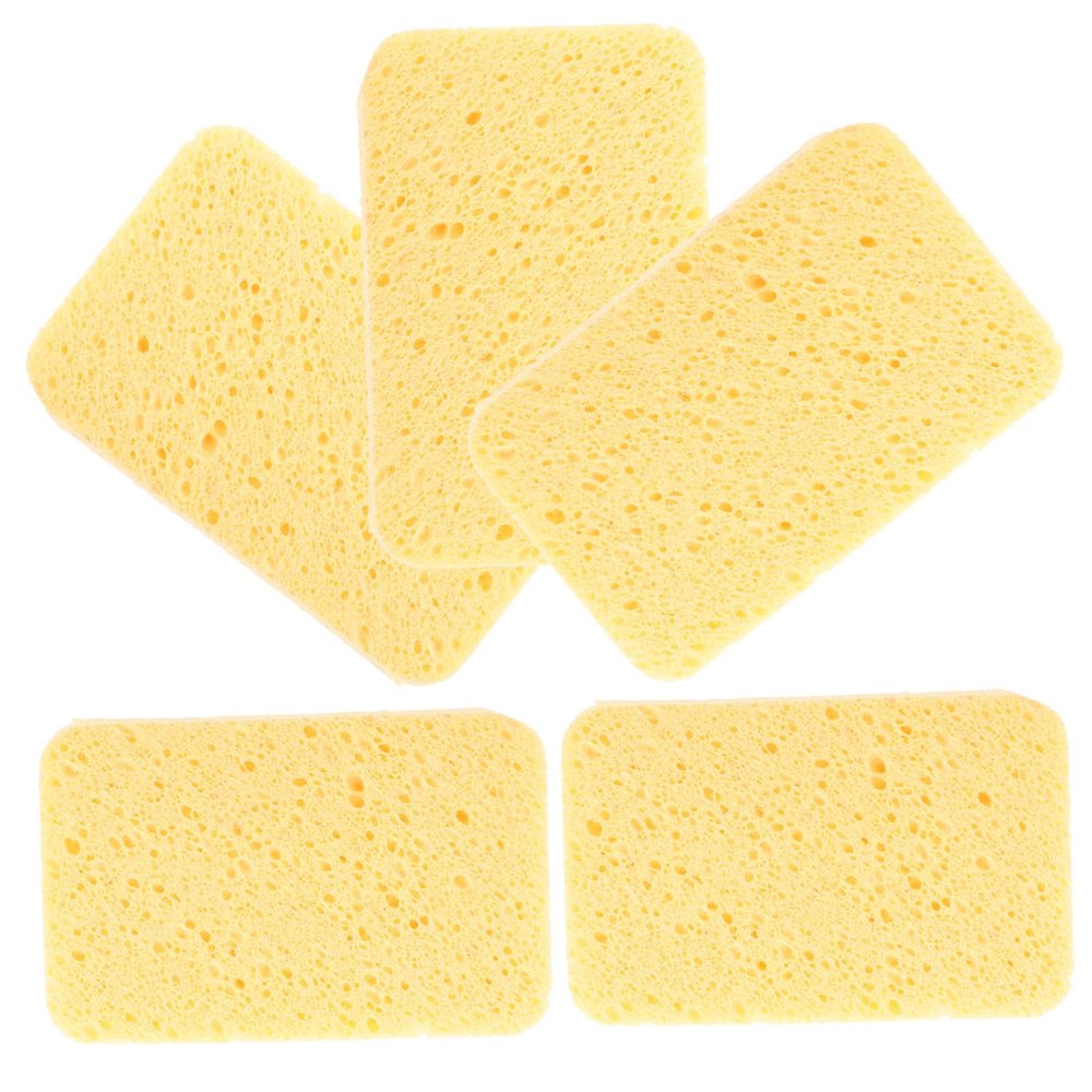 MUCKLILY 1set Dual Sided Dish Sponges for Cleaning Heavy Duty Scrubber Sponges for Kitchen Utensils Absorbent Cleaning Pads for Wiping Dishes and Glassware 5pcs