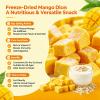 4oz Freeze Dried Mango Chunks, Crispy Snack for Baking, Tea, Smoothies & Yogurt | Light & Sweet, 100% Real Fruit 120g view 2