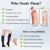 20-30 MmHg Medical Toeless Compression Socks for Women and Men,Legs Compression Sleeve Ankle Wide,Open Toe Stockings Compressions Knee Post for Varicose Vein,Circulation Recovery,for Travel,Run (Black, XXL) view 2