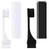 Patelai 2 Pcs Travel Toothbrush Mini Foldable with Case,Black White view 1