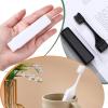 Patelai 2 Pcs Travel Toothbrush Mini Foldable with Case,Black White view 4