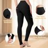 2 Pairs Medical Compression Pantyhose for Women, 20-30mmHg Graduated Support Tight Pants, Opaque Footless (Beige*1+Black*1, 4XL) view 4