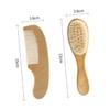 BESPORTBLE 2pcs Baby Hair Brush and Comb Set Wool Hair Brush for Newborns Wooden Comb for Baby Natural Wood Soft Bristles for Infant view 2