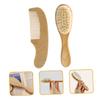 BESPORTBLE 2pcs Baby Hair Brush and Comb Set Wool Hair Brush for Newborns Wooden Comb for Baby Natural Wood Soft Bristles for Infant view 3