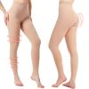 2 Pairs Medical Compression Pantyhose for Women, 20-30mmHg Graduated Support Tight Pants, Opaque Footless (Beige*2, 4XL) view 1