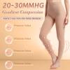 2 Pairs Medical Compression Pantyhose for Women, 20-30mmHg Graduated Support Tight Pants, Opaque Footless (Beige*2, 4XL) view 2