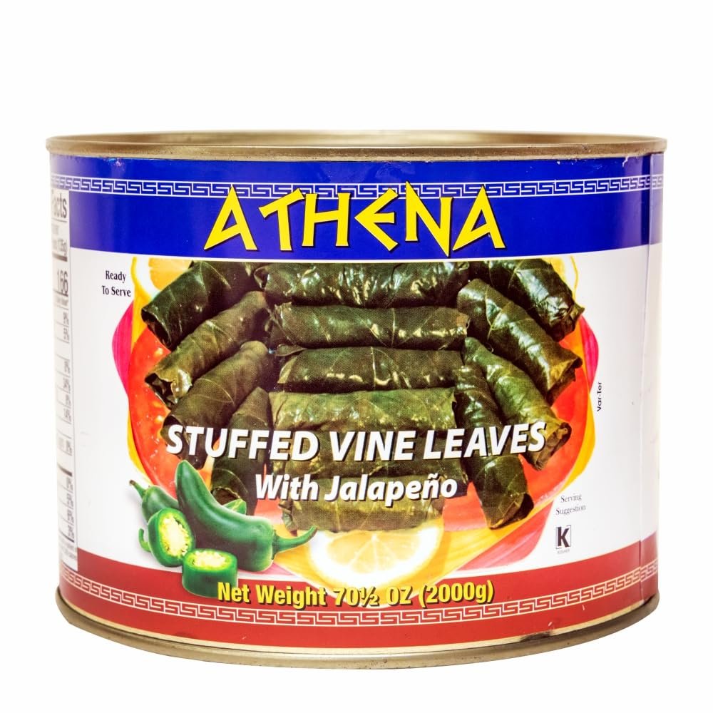Athena Grape and Vine Stuffed Leaves (Stuffed Vine Leaves) with Jalepeno