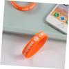 TOGEVAL 4pcs Silicone Jelly Bracelet Boys and Girls Jewelry PVC Bracelet Warning Hand Ring for Girls First Day of School view 2