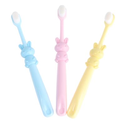 FOMIYES 3Pcs Cartoon Toothbrush for Soft Bristle Toothbrushes Rabbit Design Ergonomic Grip for Ages Cleaning with Tongue Brush Feature