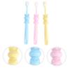FOMIYES 3Pcs Cartoon Toothbrush for Soft Bristle Toothbrushes Rabbit Design Ergonomic Grip for Ages Cleaning with Tongue Brush Feature view 3