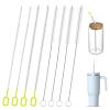 Heavy-Duty Straw Cleaner Brush Set - 8-Pack 12-Inch Long Brushes for Stanley Cup, Yeti & Hydro Flask | Flexible Core Deep-Cleans Baby Bottles, Tumbler Straws, Narrow Tubes (4 Sizes) view 1