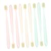 Amosfun 9Pcs Soft Bristle Toothbrush for Adults Wide Thin Brush Head Gentle Cleaning for Gums Daily Oral Care Home Use Craftsmanship Comfortable Cleaning view 1