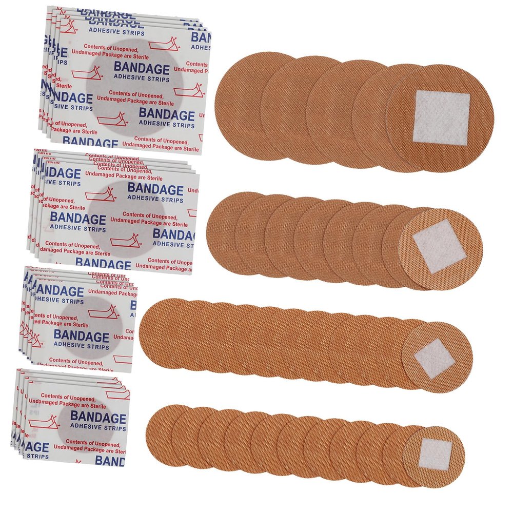 100Pcs Breathable Bandages Round Bandages for Face Nose and Fingers Strong Adhesive Spot Patches for Joints Comfortable Elastic for All Day Wear