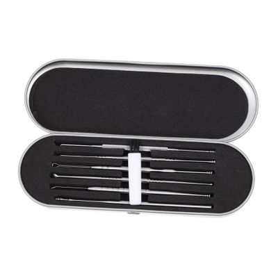 1Set Stainless Steel Picks Ear Cleaning Tools with Storage Box for and Thorough Wax Removal Portable Cleaning Scoops Ear Cleaners