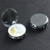 Red Blue Wolf Head Round Pill Case, Portable Pill Box for Pocket Metal Medicine Vitamin Organizer 3 Compartment Three Times A Day view 2