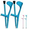 YYBOES A Pair Foldable Forearm Crutches(Pink/Blue), Height Adjustable Crutches(93-115cm), Aluminum Lightweight Crutches, Suitable Height 4'7 -6' ( view 1