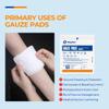 100 Pack Sterile Gauze Pads 3x3 Inch 12-Ply, 100% Cotton Large Gauze Sponges for Wound Care, Highly Absorbent Bulk Hospital-Grade First Aid & Surgical Dressing view 4