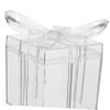 12Pcs Clear Square Candy Boxes Bow Decorated Transparent Packaging for Weddings Parties Special Occasions Durable Plastic Treat Boxes for Sweets view 3