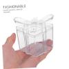 12Pcs Clear Square Candy Boxes Bow Decorated Transparent Packaging for Weddings Parties Special Occasions Durable Plastic Treat Boxes for Sweets view 4