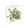 4pcs Faux Eucalyptus Candle Rings Wreaths Farmhouse Decor for Table Centerpiece Door Wall and Wedding Events Artificial Greenery Spring Accent for view 2