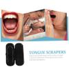 2Sets Tongue Cleaners for Adults Ergonomic Oral Care Scrapers with Wide Heads Comfortable Grip Black Design for Bad Breath Prevention and Enhanced Taste view 4