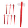 CALLARON 8pcs Double Head Brush Dual Head Toothbrush Denture Cleaning Brush Travel view 1