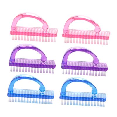 NIYANGLE Large Nail Dust Brush Set of 6 Acrylic Powder Cleaning Brush for Manicure Nail Art for Salon and Home Use