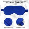 Lyssiatina Eye mask Pure Linen Sleep Mask with Elastic Band, No Pressure On Eyes,Side Sleeper Eye Cover Organic Cotton Core Blindfold,Napping & Yoga Travel Essentials (Cornflower Blue) view 2