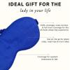 Lyssiatina Eye mask Pure Linen Sleep Mask with Elastic Band, No Pressure On Eyes,Side Sleeper Eye Cover Organic Cotton Core Blindfold,Napping & Yoga Travel Essentials (Cornflower Blue) view 3