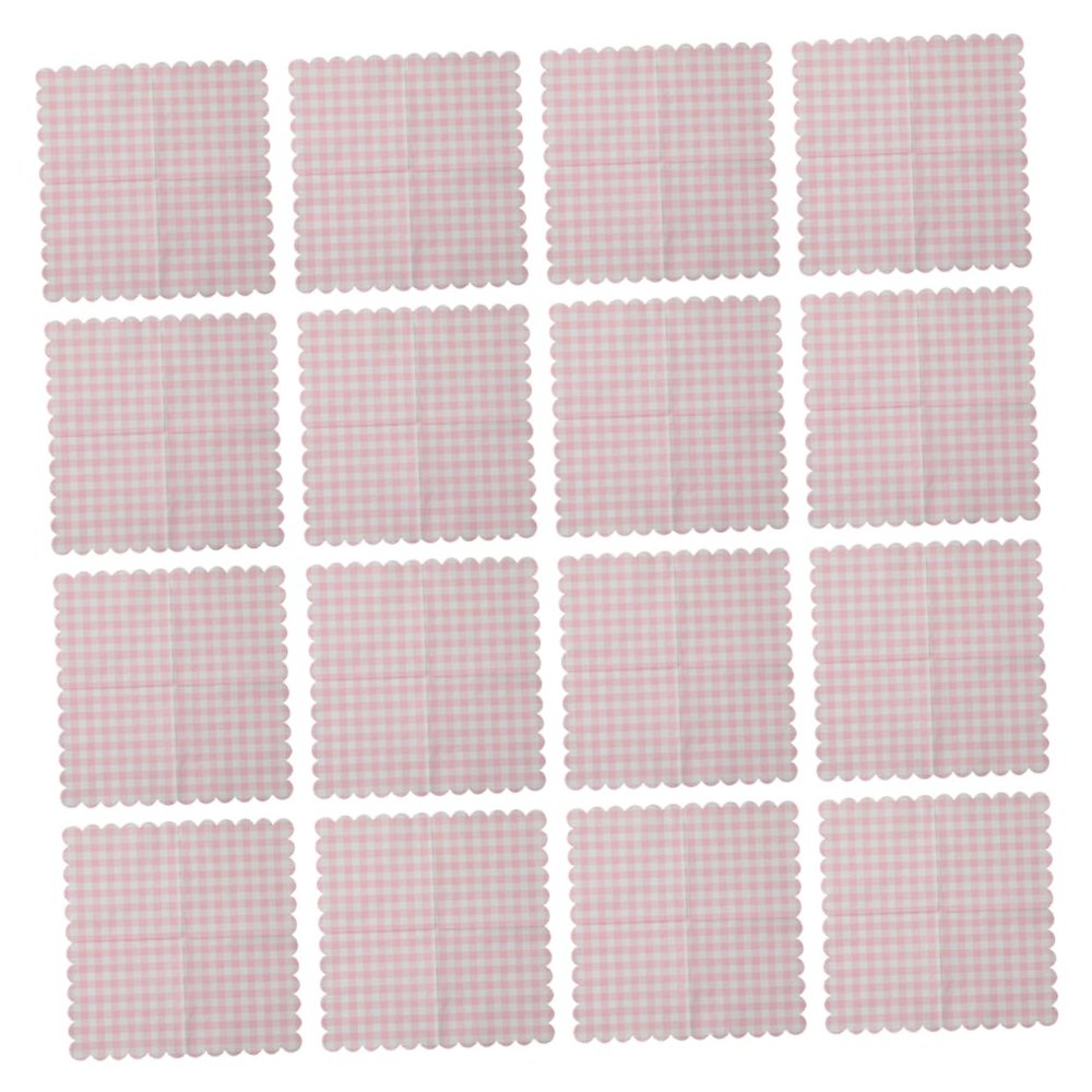 40pcs Plaid Disposable Napkins with Scalloped Edges for Birthday Party Decorations for Weddings Tea Parties and Special Events Convenient and Stylish Supplies