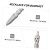 Anneome Vajra Spiritual Tibetan Necklace Buddha Neckless Bone Necklace for Men view 4