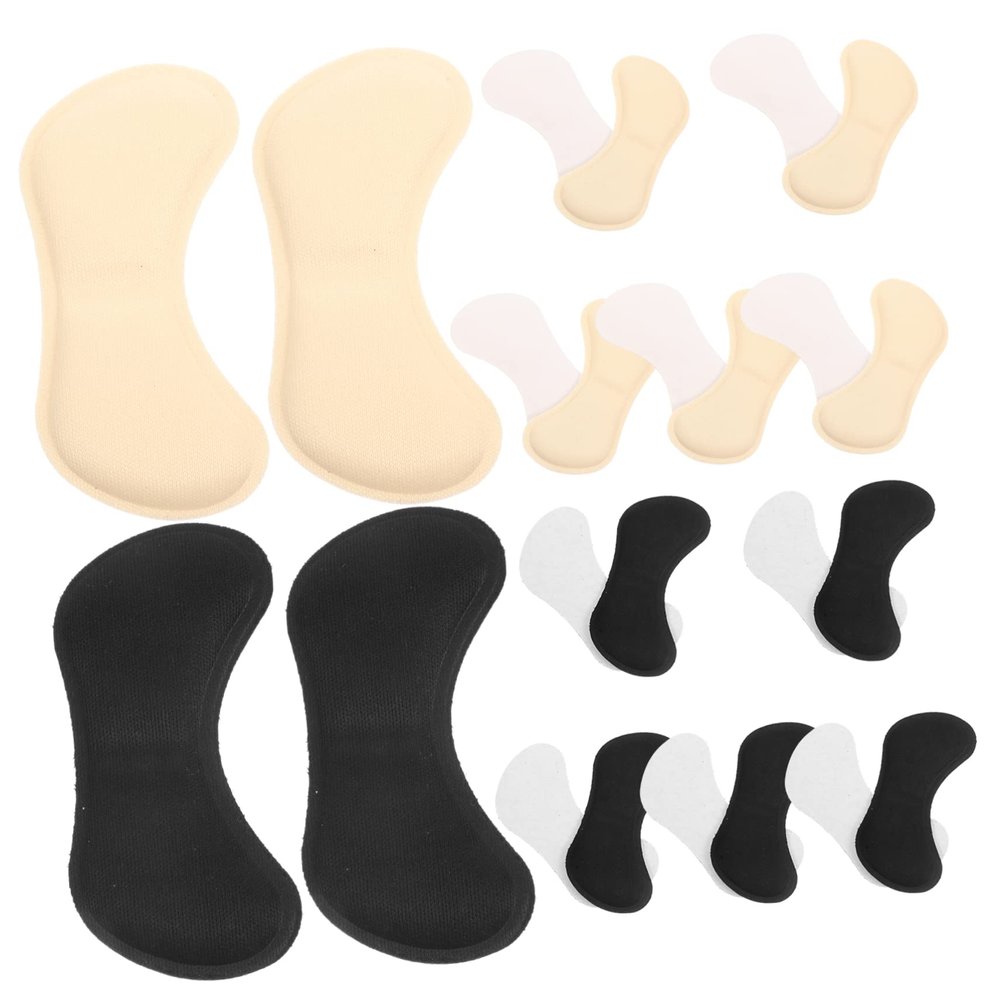 12 Pairs Self Adhesive Heel Protection Liners Invisible High Heel Inserts for All Shoe Types Comfortable Wear Cushions with Two Styles Each