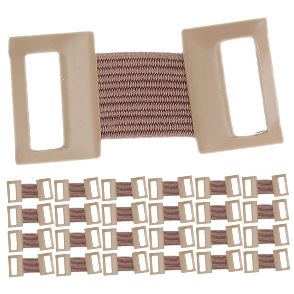 25pcs Elastic Bandage Clips Stretch Metal Fasteners for Compression Wraps Tension Design Reliable Support for Various Bandages Light Brown