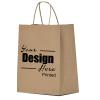 10 PCS Custom Kraft Paper Gift Bulk Bags, Printed Pattern Text, Personalized 8.3x3.15x6.0 Inch Wedding Birthday Party Packaging, Brown Shopping Bag with Handles for Holiday Gifting view 1